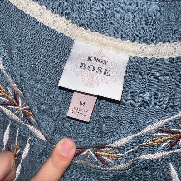 Knox Rose dusty blue blouse - Picture 2 of 4